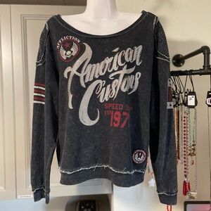 Affliction Black Graphic Sweatshirt